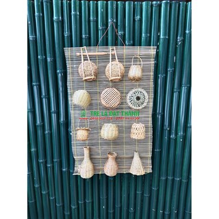 DĨ PHIÊN MÂY TRE ĐAN: SET 12 MÓN TRANG TRÍ MINI