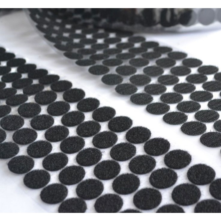 Velcro Tròn, Băng gai dính, khóa nhám,có sẵn keo dán, Hình Tròn Màu Đen Và Trắng
