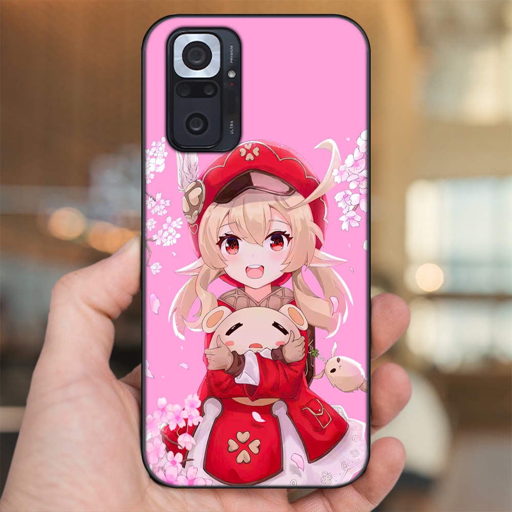 Ốp lưng Xiaomi Redmi Note 10 Pro viền đen in hình Klee Genshin Impact