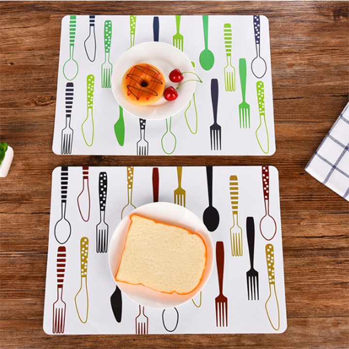 Tấm lót bàn ăn bát đĩa chống nóng chống bẩn cách nhiệt cao cấp uốn dẻo - khăn trải bàn