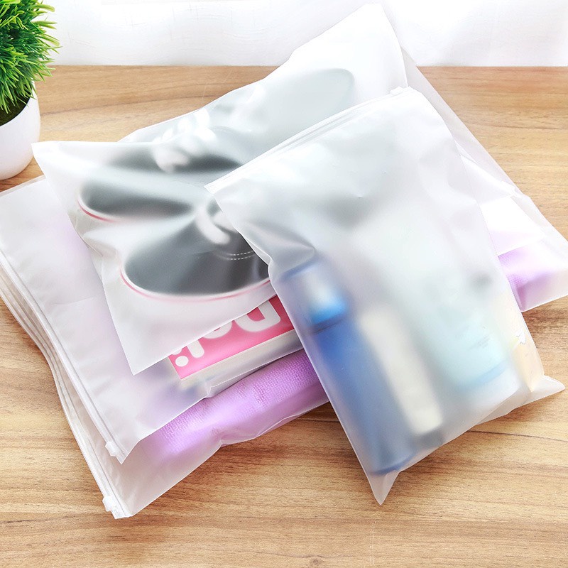 Túi zip khóa lụa mờ để quần áo để đồ cá nhân rất tiện lợi chất dẻo dai nhiều size TCN04 DOVOHA