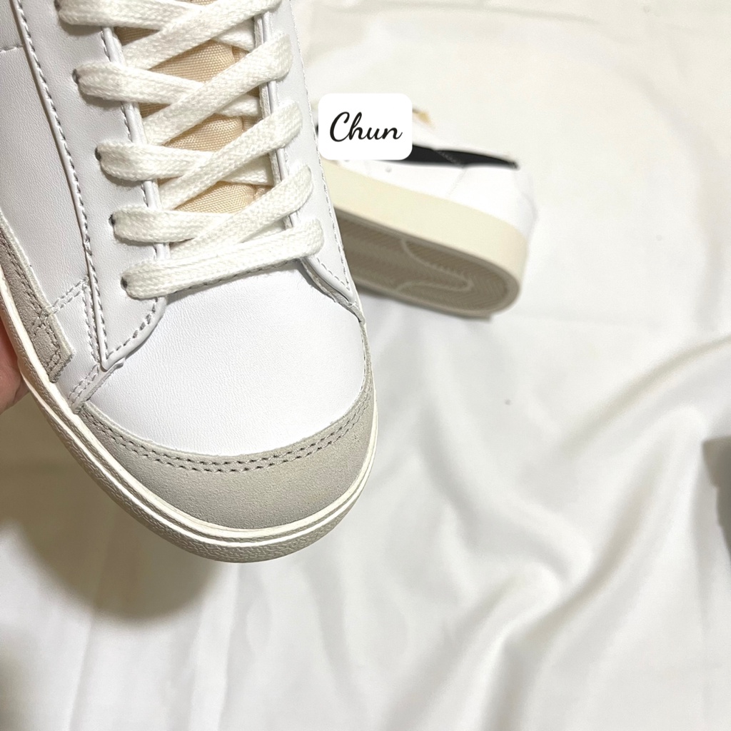 Giày blazer low 77 trắng kẻ đen ⚡️FREE_SHIP⚡️, giày blazer thấp cổ trắng đen cao cấp