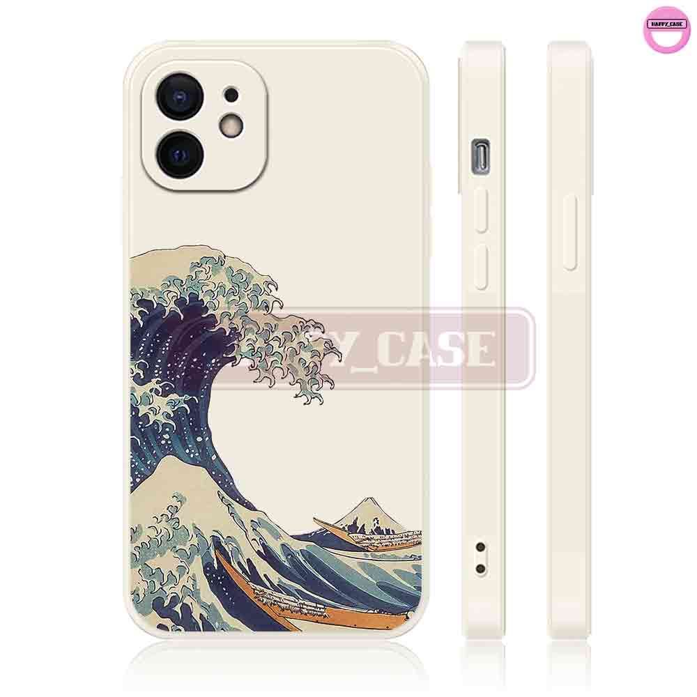 Ốp iPhone SN2195 Hình Sóng Nhật Chống Sốc iPhone Happy Case