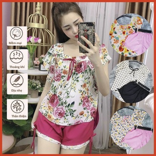 Bộ Đồ Cộc Đùi Lụa - Bộ mặc nhà mềm mịn dễ thương