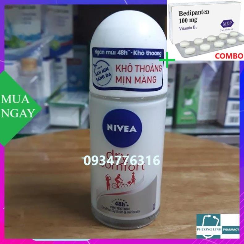 Combo Bedipanten 100mg +  Lăn khử mùi Nivea Nam Nữ