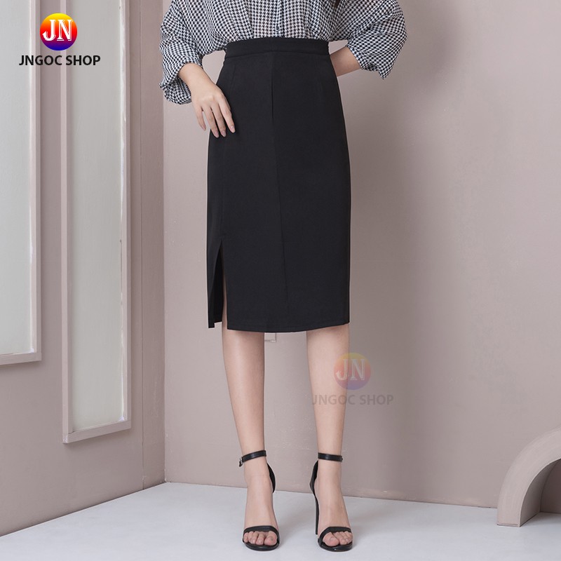 Chân váy dài Hàn Quốc xẻ tà trẻ trung, Chân váy chữ A dài Ulzzang lưng cao cá tính | BigBuy360 - bigbuy360.vn