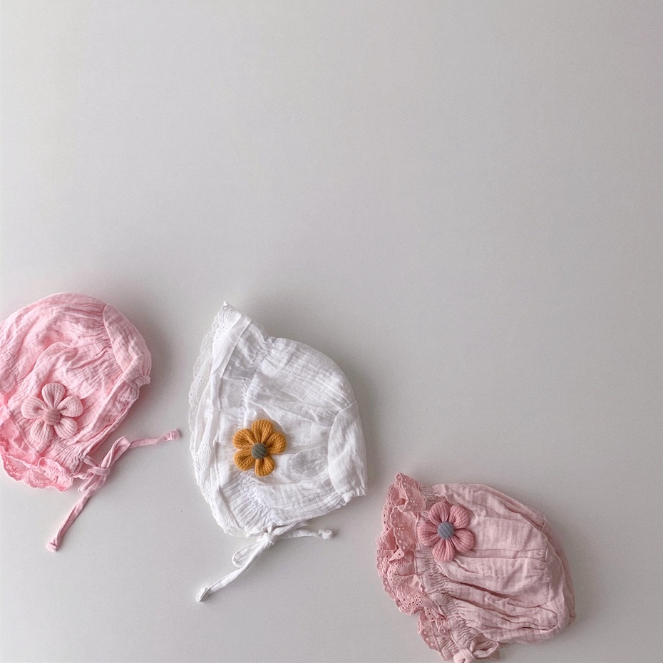 Mũ che thóp cho bé gái dễ thương 3 màu