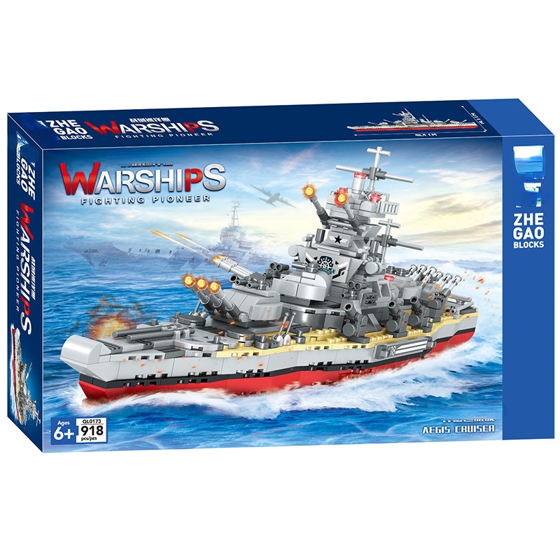 Đồ chơi Lắp ráp Mô hình Tàu Chiến QL0173 QL0174 Army Warship