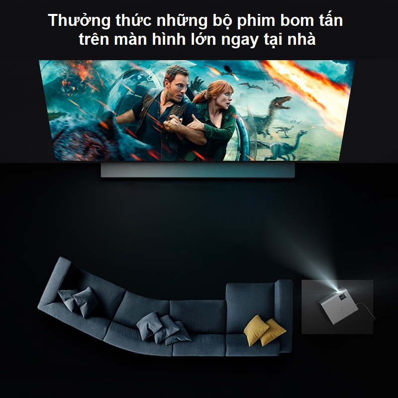 Máy chiếu HD RD825 kết nối không dây với điện thoại, máy tính hỗ trợ tiếng Việt - Projector RD825