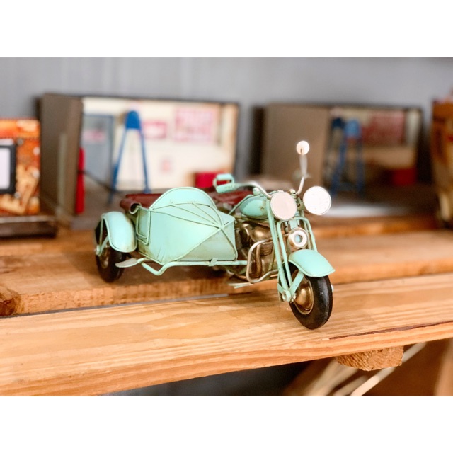 Mô hình xe slide Moto cổ điển làm bằng tay
