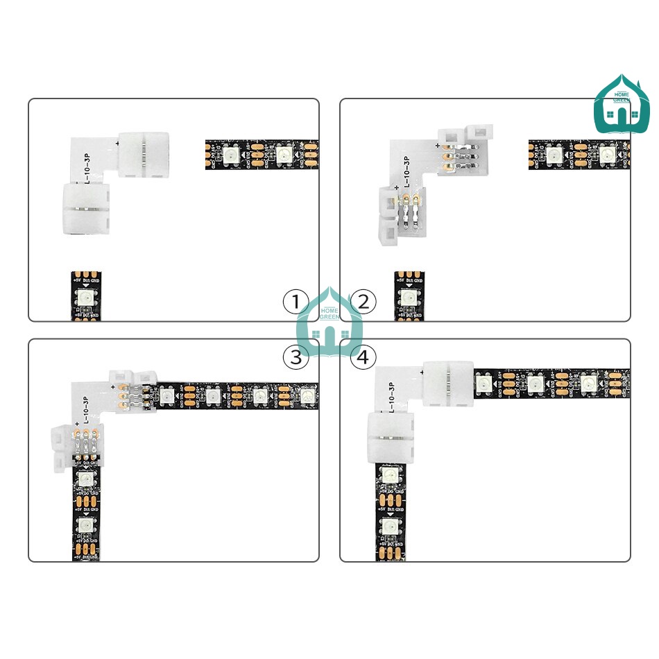 Nối dây led 3 pin chuyên dụng cho dây đèn led Full Color ic 2811, 2812, 1903