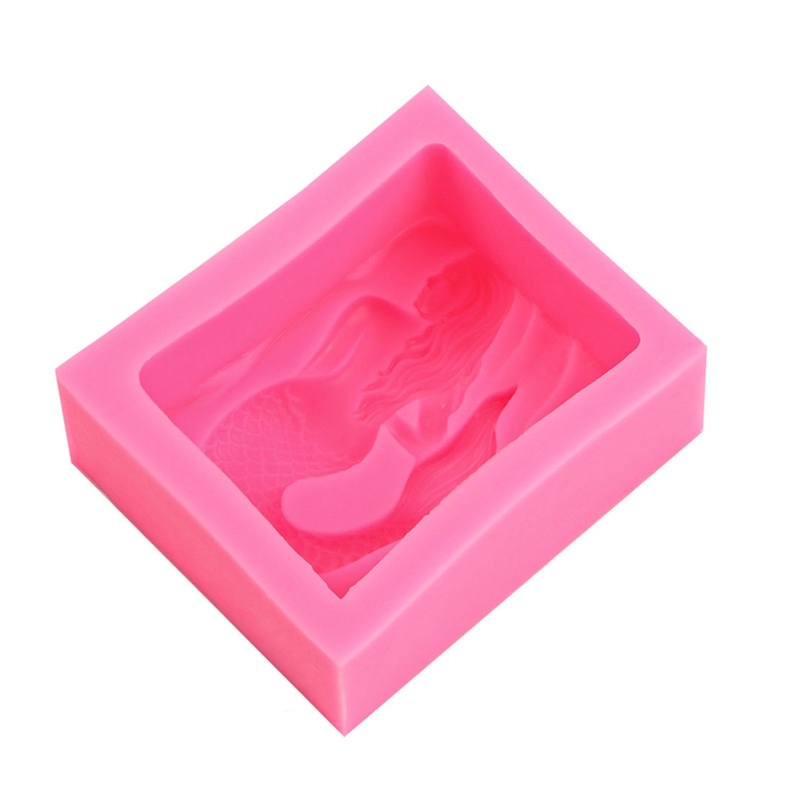 Khuôn Silicone Tạo Hình Làm Nến Hình Nàng Tiên Cá 3D