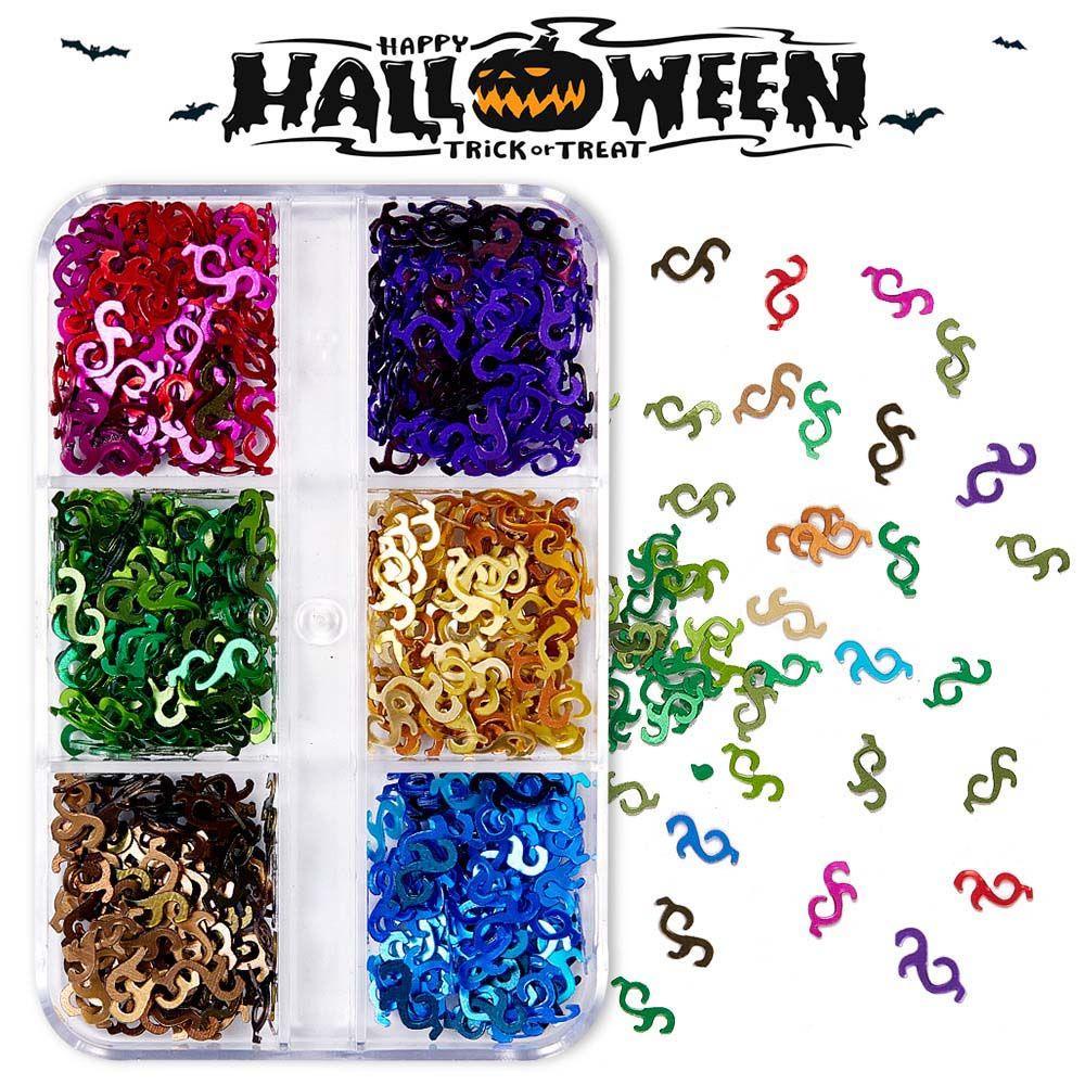 Hộp Bộ Xương 6 Ngăn Trang Trí Móng Tay Chủ Đề Halloween