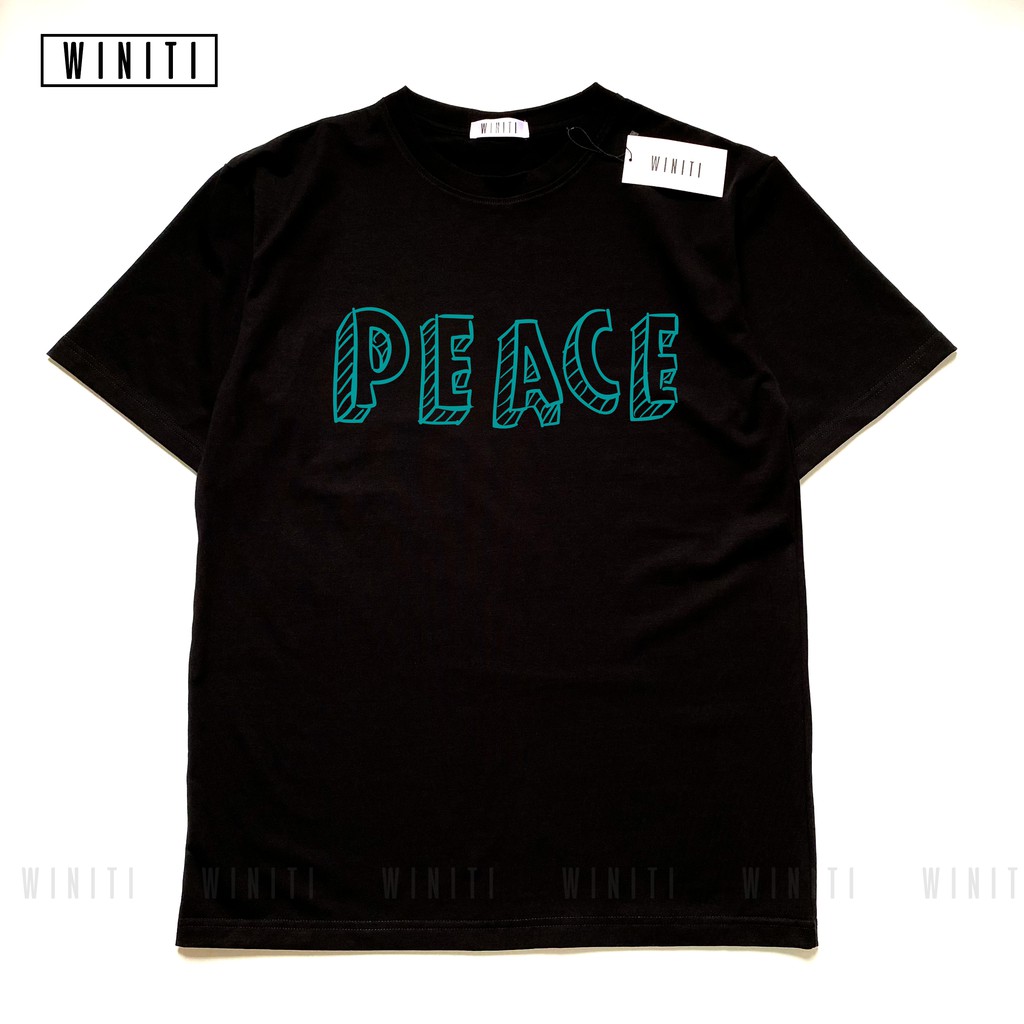Áo thun unisex phông nam nữ basic form suông rộng phong cách Hàn Quốc Peace Winiti T shirt | BigBuy360 - bigbuy360.vn