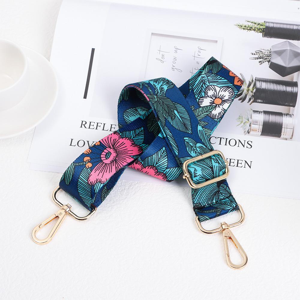 Dây Đeo Túi Xách Bằng Nylon Thêu Hoa Thời Trang
