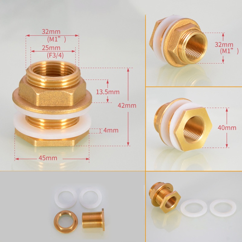 Đầu Nối Ống Nước Bằng Đồng 1 2 3 4 1 Chuyên Dụng