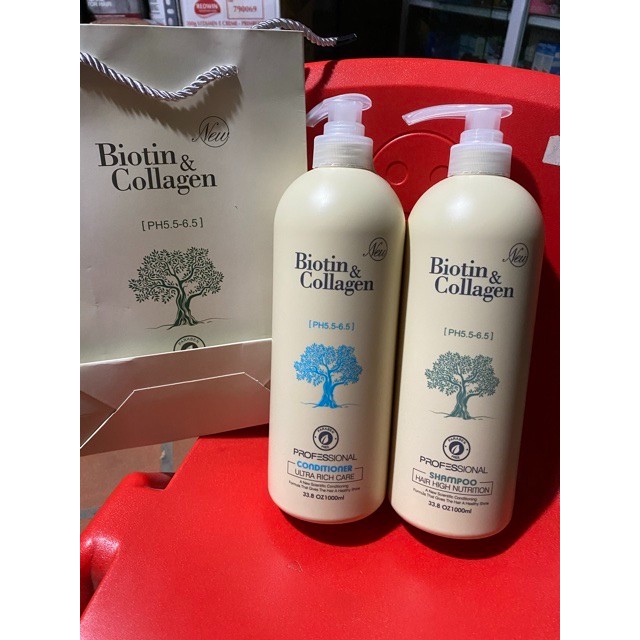 [BIOTIN] Bộ Dầu Gội Dầu xả và mọc tóc Biotin &amp; Collagen 1000ml