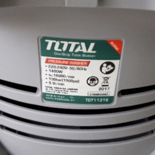 MÁY XỊT RỬA TOTAL 1400W MODEL: TGT11316