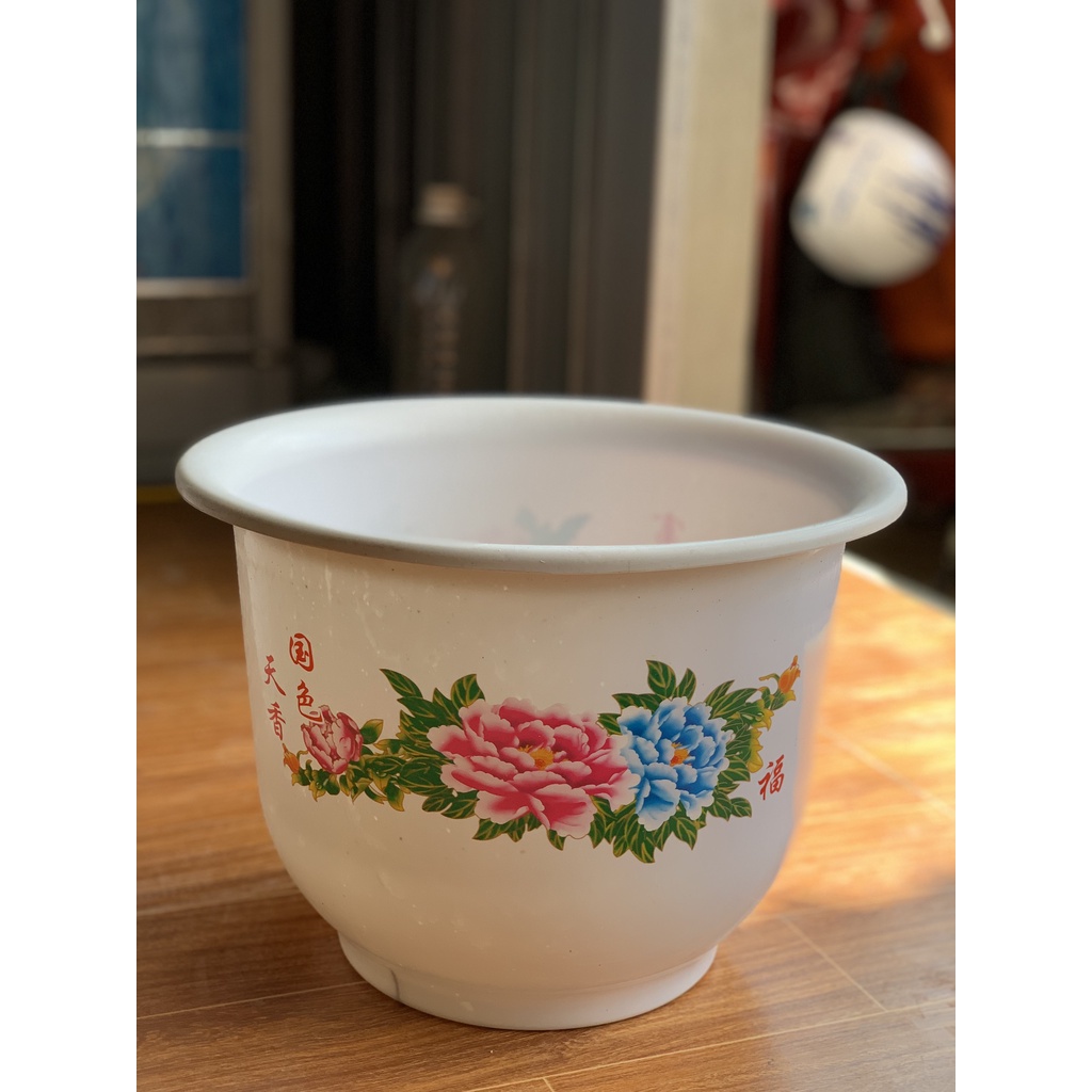 5 CHẬU NHỰA MÃ HOA MẪU ĐƠN TRẮNG #H450 (BẠT PHỦ ĐẤT CHỐNG CỎ ,KÍCH RỄ MẦM CÂY XANH LÁ...)