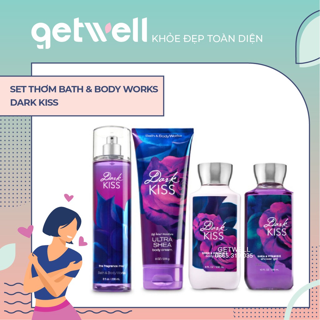 DARK KISS | Sản Phẩm Tắm Dưỡng Xịt Thơm Toàn Thân Bath & Body Works | BigBuy360 - bigbuy360.vn