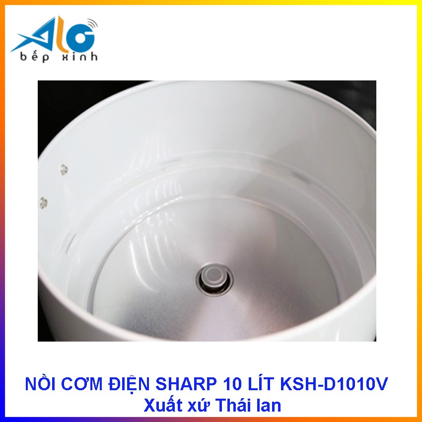 Nồi cơm điện Sharp 10 lít KSH-D1010V - nắp rời - Siêu bền - Alo bếp Xinh