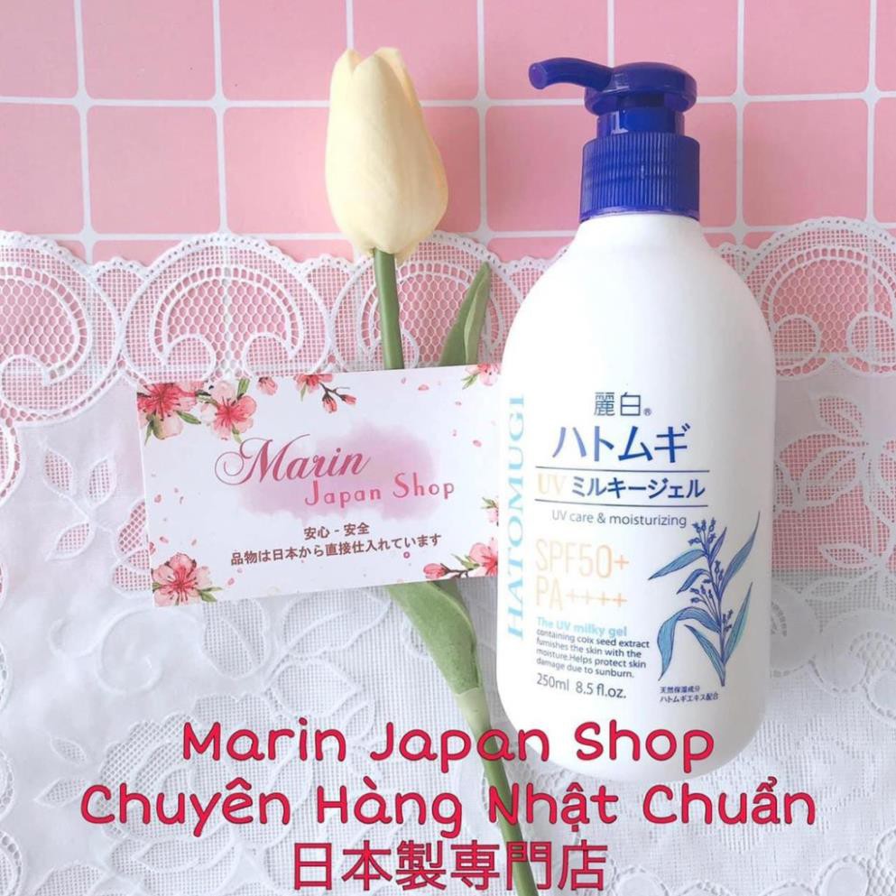 Sữa dưỡng thể dưỡng ban ngày, ban đêm, lotion, kem chống nắng Hatomugi ý dĩ Nhật Bản