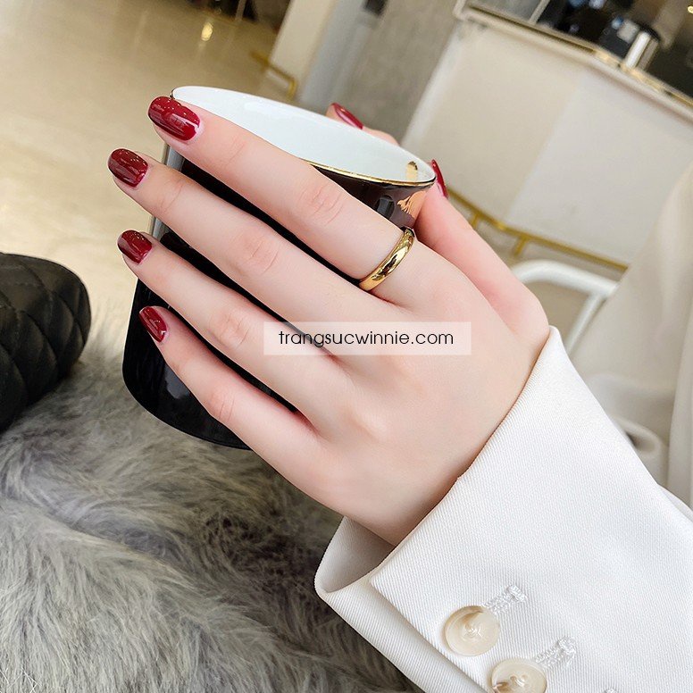 Nhẫn nữ titan trơn 3mm