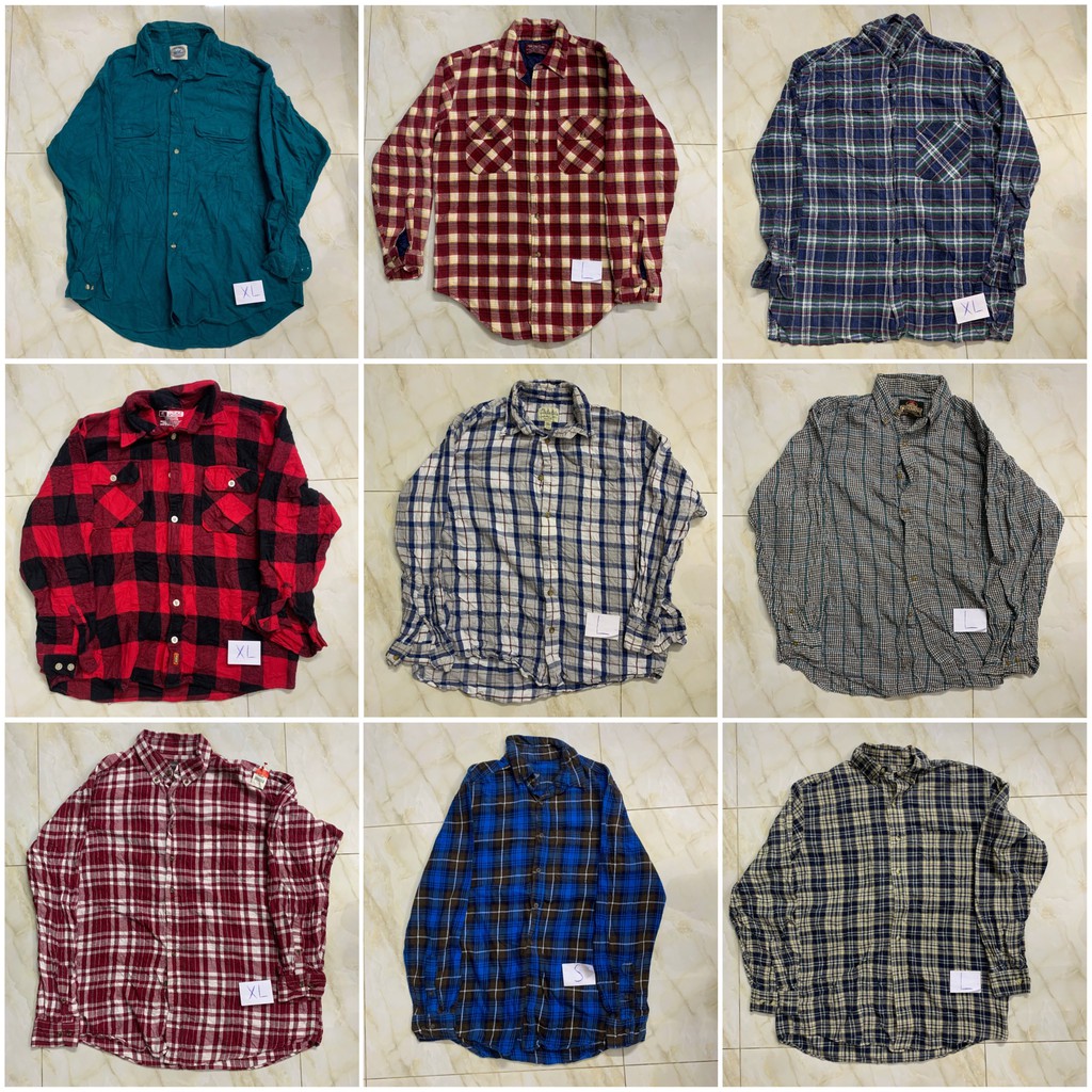 Áo Sơ Mi Flannel Secondhand - 2$ Shop - Chọn Mẫu (1)