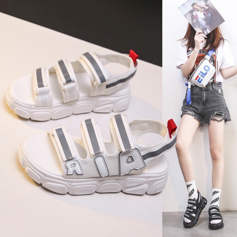 (2 MÀU) Sandal nữ thời trang Ulzzang nữ tính AIR phản quang siêu đẹp đế siêu êm | BigBuy360 - bigbuy360.vn