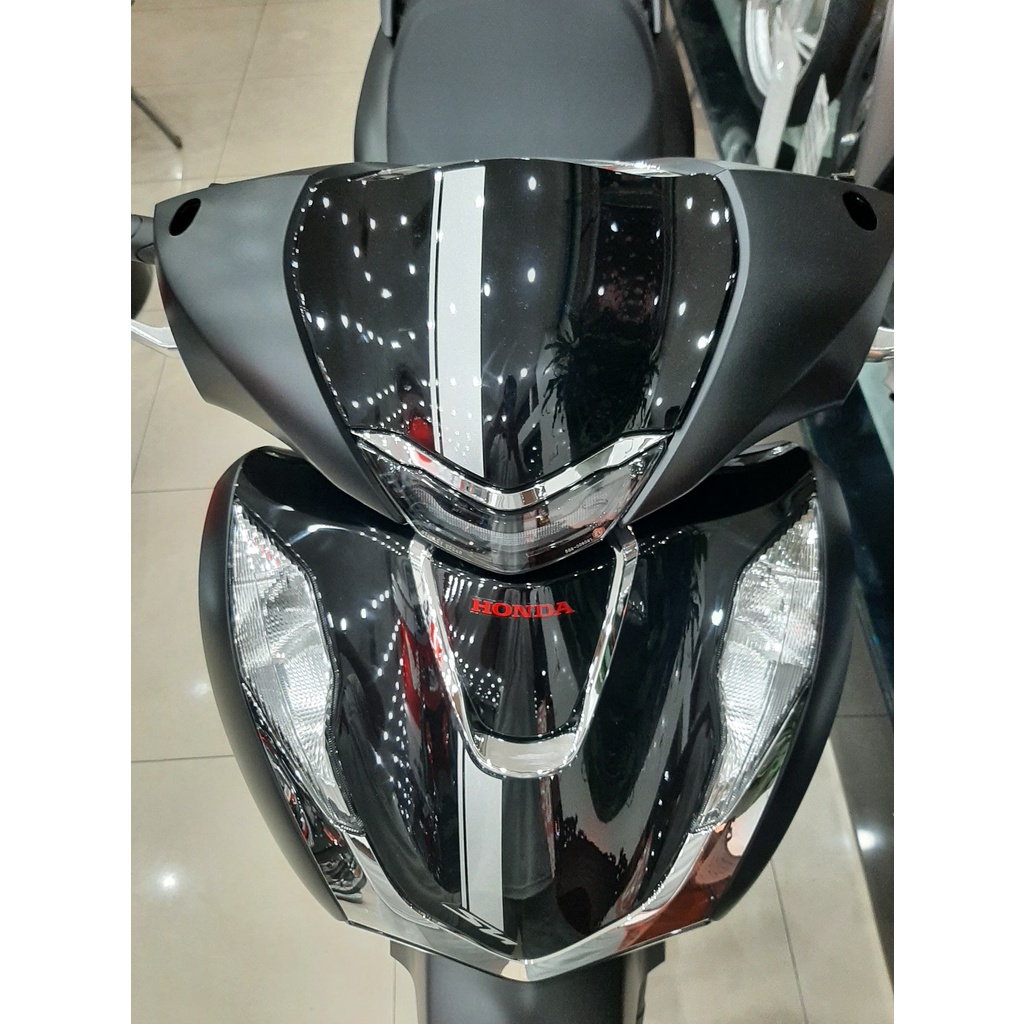 Bộ ốp mặt nạ trước sh 2020-2021-2022 đen bóng honda