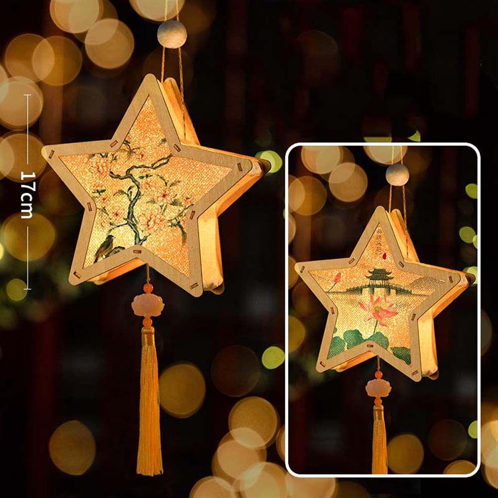 Lồng Đèn Giấy Thủ Công Hình Thỏ Và Hoa Phong Cách Trung Hoa Cổ Điển