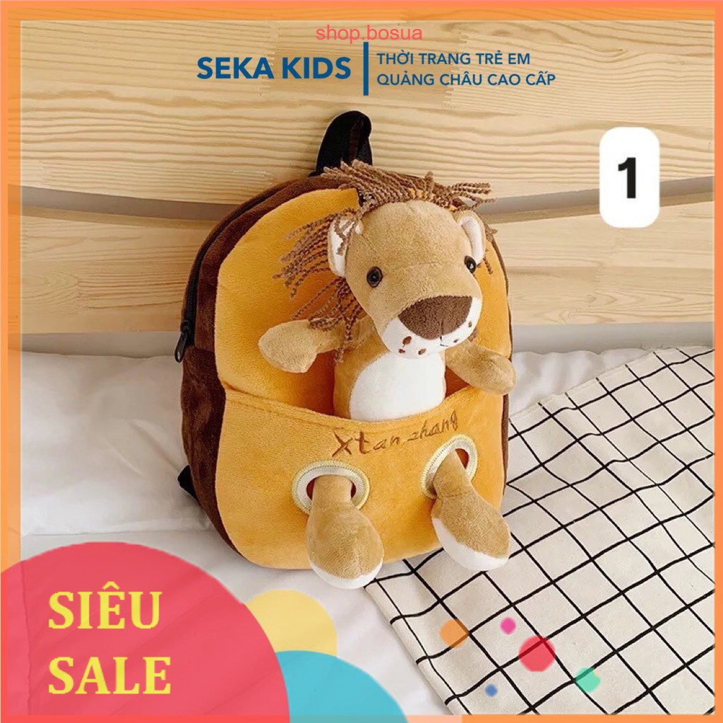 Balo trẻ em, cặp hình thú cưng có thể tháo rời cho bé trai bé gái mẫu giáo đi chơi, đi học - shop bơ sữa