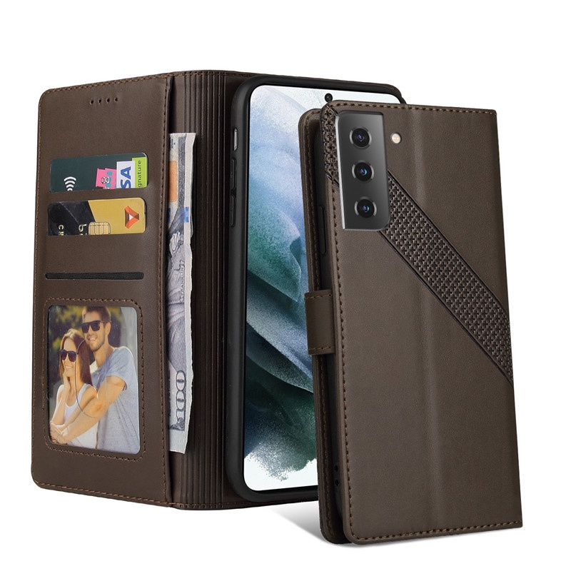 Bao da dạng ví nắp lật dành cho Samsung S21 S20 FE S20 Ultra S10 S9 Plus S20+ S10+