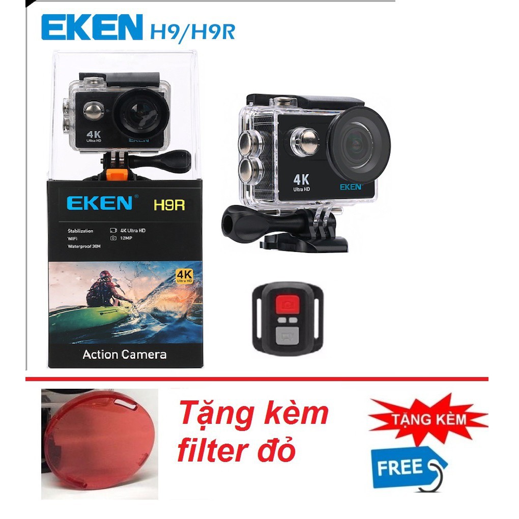 Camera hành động Eken H9/H9R ultra HD 4K wifi tặng filter đỏ phiên bản 8.1 mới nhất 2018 HOT