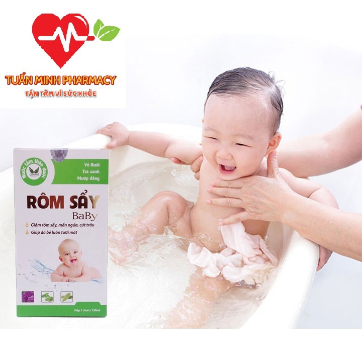 Rôm Sẩy Baby - Giảm rôm sẩy, mẩn ngứa, cứt trâu, giúp da bé luôn tươi mát (Chai 150ml)