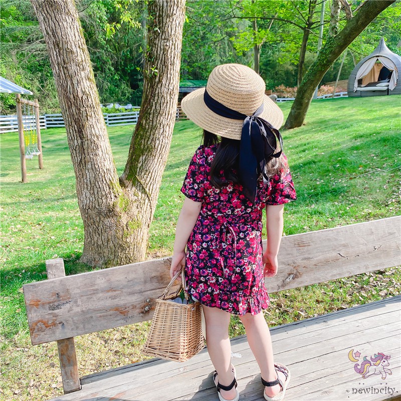 Đầm in hoa phong cách Hàn Quốc dành cho bé gái