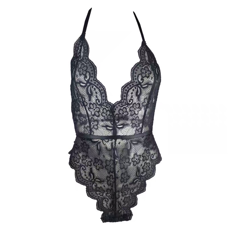 LL2383 Bodysuit Ren Hoa Mềm Mại Gợi Cảm Quyến Rũ - Jumsuit Ren Sexy YT2383