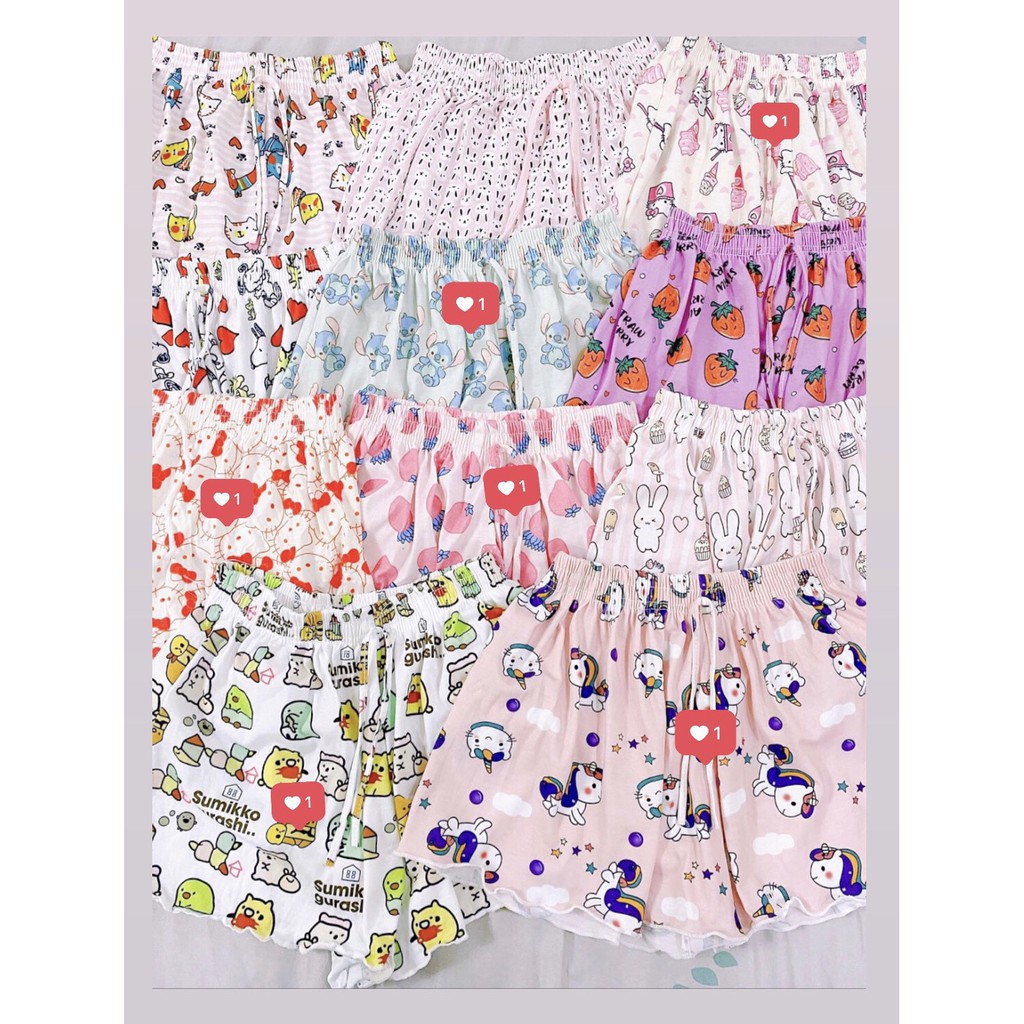Quần short ngủ nữ cạp chun , quần đùi nữ ngủ họa tiết cute - Ami chuyên sỉ | BigBuy360 - bigbuy360.vn