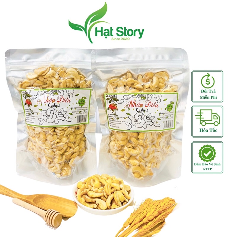 1Kg Hạt Điều Sữa Tươi Sạch Vỏ Lụa, Làm Sữa, Làm Bánh Tuyệt Vời