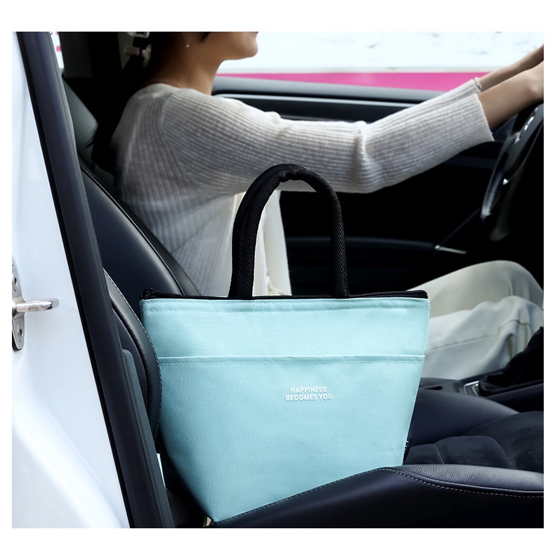 [Mẫu MỚI]Túi Giữ Nhiệt/ Túi Đựng Cơm HAPPINESS BECOMES YOU Vải Oxford Chống Thấm Nước