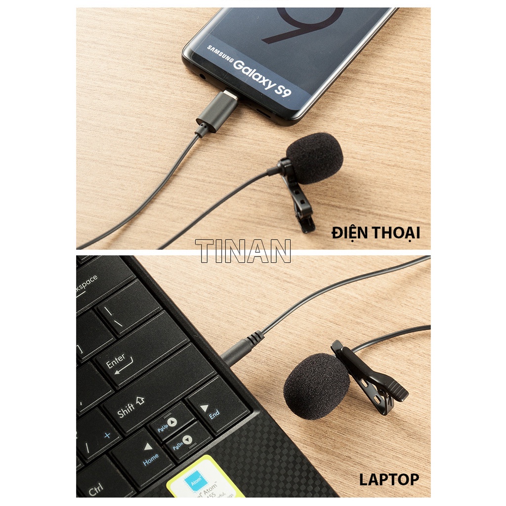 Micro MAONO dạng kẹp tiện dụng cho máy ảnh Dslr / điện thoại / máy tính xách tay