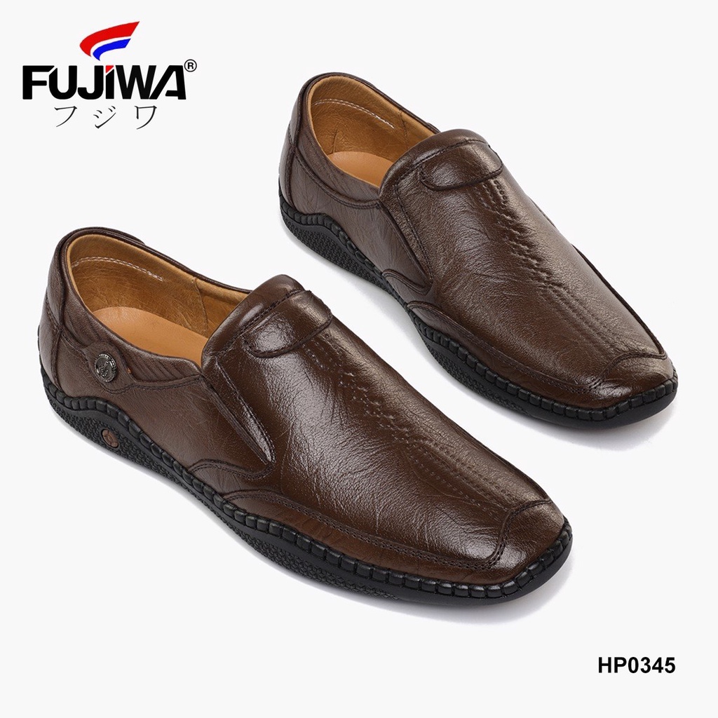 Giày Lười Nam Da Bò FUJIWA - HP0345. Da Bò Thật Cao Cấp, Đế Cao Su. Form Giày Chuẩn Size. Size:  38, 39, 40, 41, 42, 43