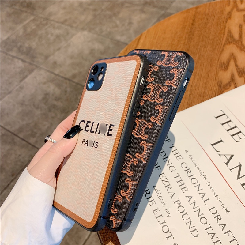 Ốp iPhone sang chảnh in họa tiết Ce.line dành cho 12/11 Pro Max/Xs Max/X/8/7 plus