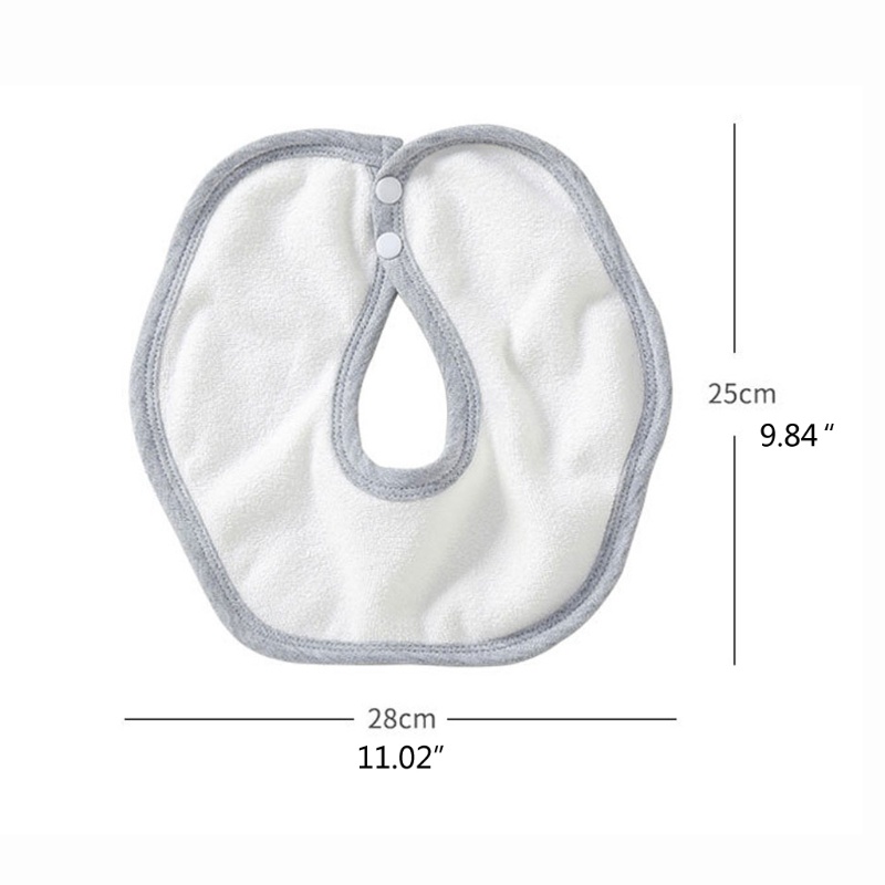 Yếm Ăn Cotton Mềm Mại Thấm Hút Tốt Xoay 360 Độ Dành Cho Em Bé
