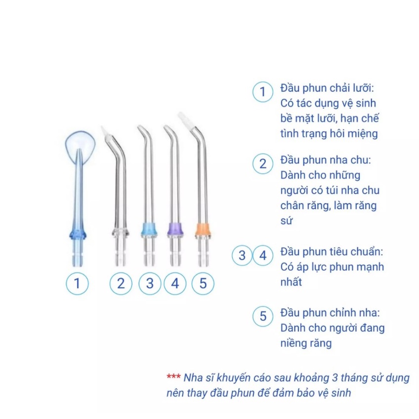 MÁY TĂM NƯỚC H2O FLOSS HF-6P, HF-9P  Phiên bản mới 2021. Máy tăm nước cầm tay h20 floss