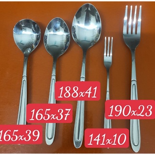 Thìa dĩa inox đúc cao cấp (thìa xanh)