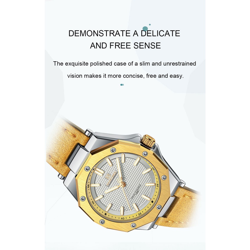 Đồng Hồ Thể Thao NAVIFORCE 5026 Chống Thấm Nước 3ATM Với Dây Đeo Da Thời Trang Dành Cho Nữ