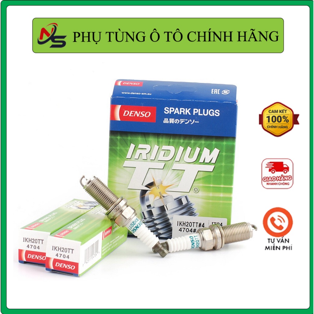 Bugi Ô tô cao cấp Denso Iridium IKH20TT - Chân dài Giác 16 ren 14 (Bugi bạch kim). Dùng Cho Xe Innova, Fortuner...
