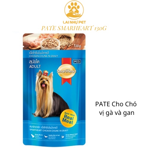 Pate smartheart dành cho chó con và chó trưởng thành 130g - thức ăn pate cho chó LAI NHỰ PET