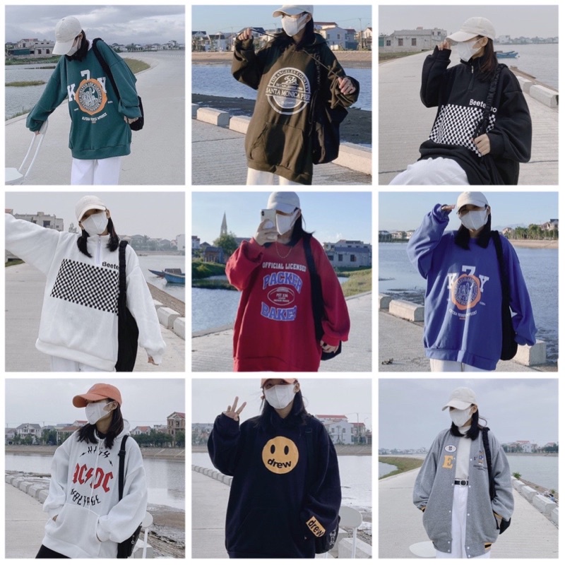 [HÀNG NEW] Áo Nỉ Sweater - Áo khoác oversize nam nữ tay bồng họa tiết nổi bật, cá tính, thiết kế năng động HOT